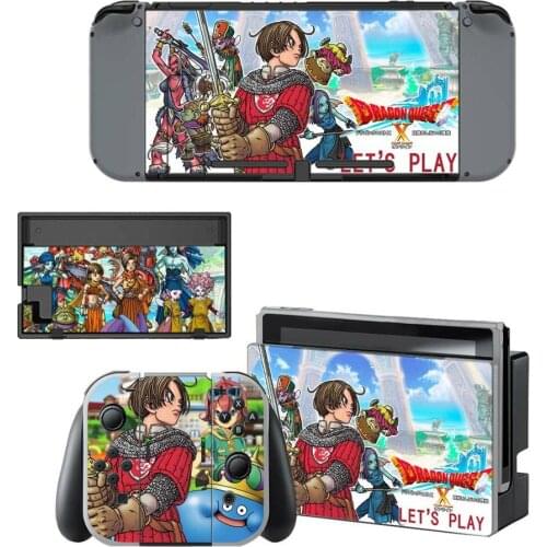 Dragon Quest Nintendoswitch Skin Nintend Switch Stickers Decal for Nintendo Switch Console Joy-con Controller Dock Skins Vinyl