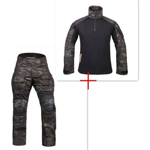 New G3 Uniform Combat Shirt Pants with Knee Pads Military Airsoft Uniform Tactical Paintball Hunting Clothes BDU Camouflage