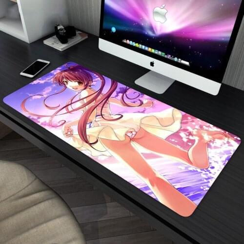New Large Size Gaming Mouse Pad 2mm Thick Natural Rubber Mouse Pad Lock Edge Super Waterproof Game Mouse Pad Bikini1 Design