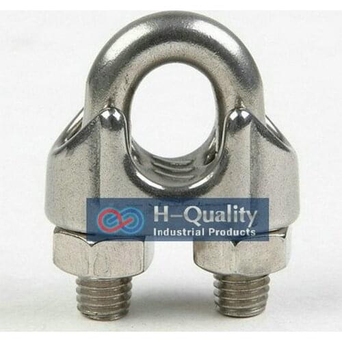 Wholesale 100PCS Rigging Hardwares DIN741 M5 AISI316 Stainless Steel Wire Rope Clip(304 material, m2-m24 sizes available)