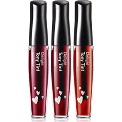 Original Korea TONYMOLY Delight Tony Tint 3Color Lip Beauty Makeup Lip Tint Liquid Lipgloss Waterproof Lip Gloss Lipstick 1pcs