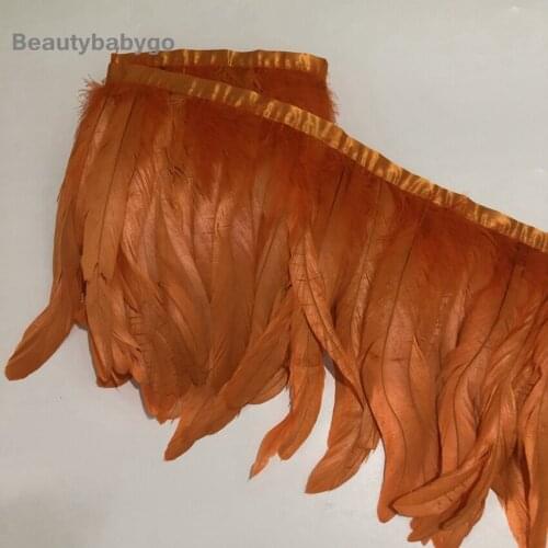 20-25CM 8-10 Inches Rooster Feather Trims / Chicken Feather Ribbon