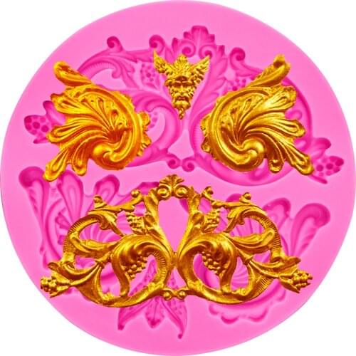 Food grade 3D fondant cake silicone mold laciness shaped for polymer clay chocolate pastry candy making decoration tools 1227