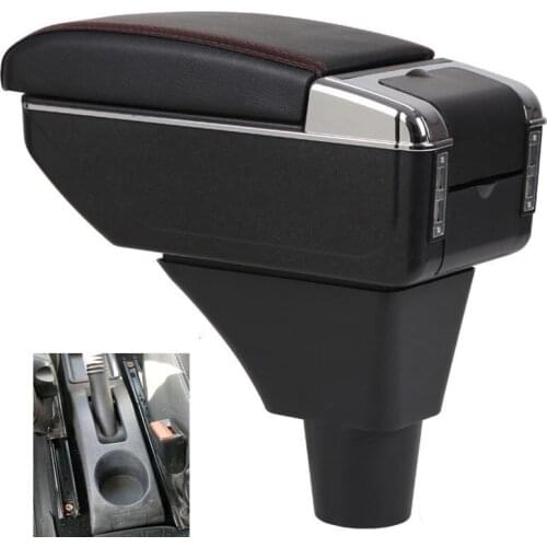 For Nissan Almera Armrest box central Store content box with cup holder ashtray with USB interface