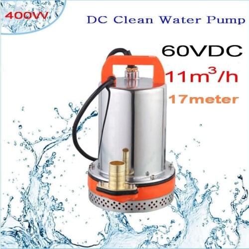 12V 24v 48 60v 400w 11t/h High Lift DC Submersible Water Pump Electric Water Pump