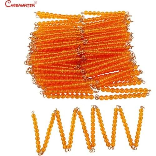 Math Counting Training 100 Bead Chains and1000 Bead Chains set Montessori Toys Educational Early Eduation Beads Yellow MA113--3