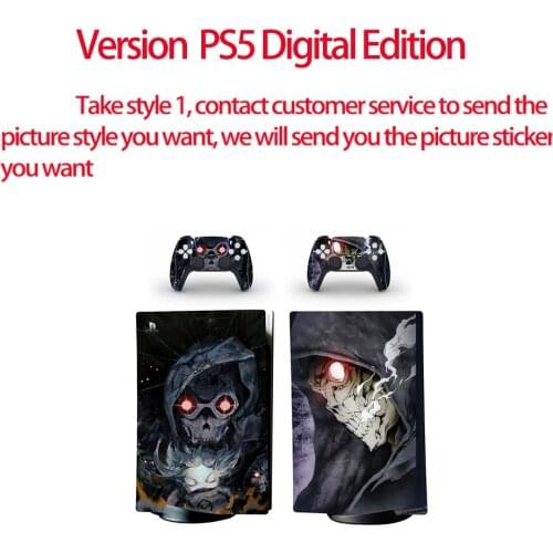 DIY Style PS5 Digital Edition Skin Sticker for Playstation 5 Console & 2 Controllers Decal Vinyl Protective Skins 1