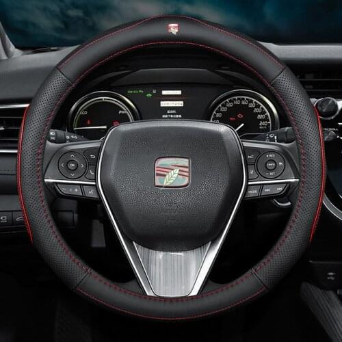 No Smell Thin Car Genuine Leather Steering Wheel Covers for SEAT Exeo Ateca Altea IBL Ibiza Tarraco Toledo Arona Accessories