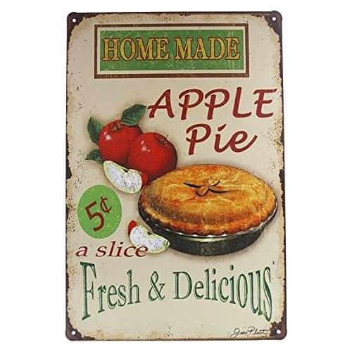Vintage Home Decoration Accessories Home Made Apple Pie Art Wall Decor
