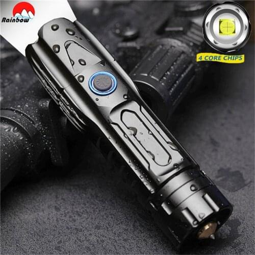 Super Bright XHP90.2 Tactical Flashlight Waterproof LED Torch USB Rechargeable Hand Lamp Zoomable Latern Hunting Light Gun Lamp