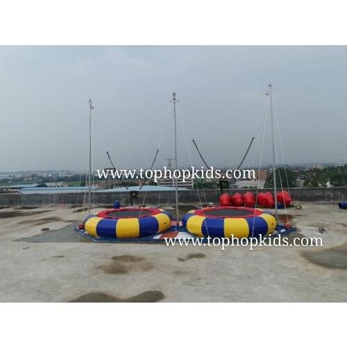 High quality Kids Backyard Home Indoor 2Person In 1 Jump Inflatable Jumping Machine Euro Bungee Trampoline For Sale