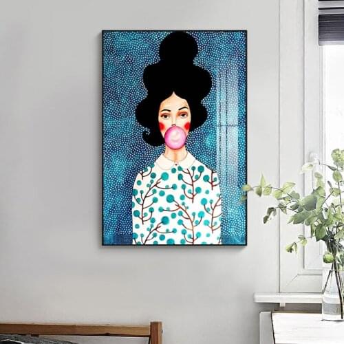 American style Women Wall Art Canvas Painting Vintage Posters and Prints decorative Wall Pictures for Living Room Home Decor