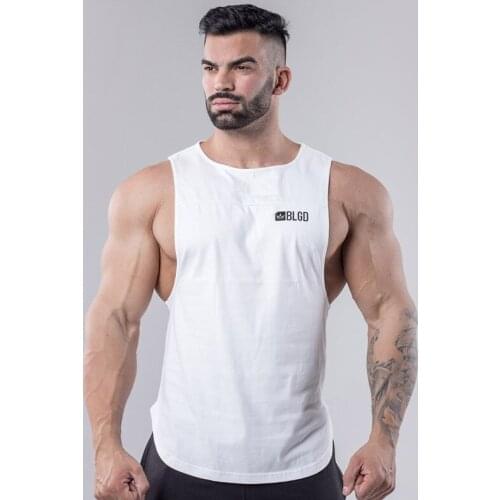 New Summer Mens new cotton vest sports fitness outdoor running basketball sleeveless vest fast dry Breathable vest