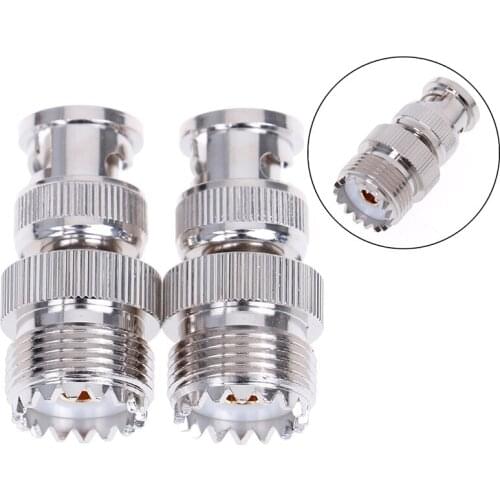 1PC BNC Male Plug To SO239 UHF Female Jack RF Coaxial Adapter Cable Connector