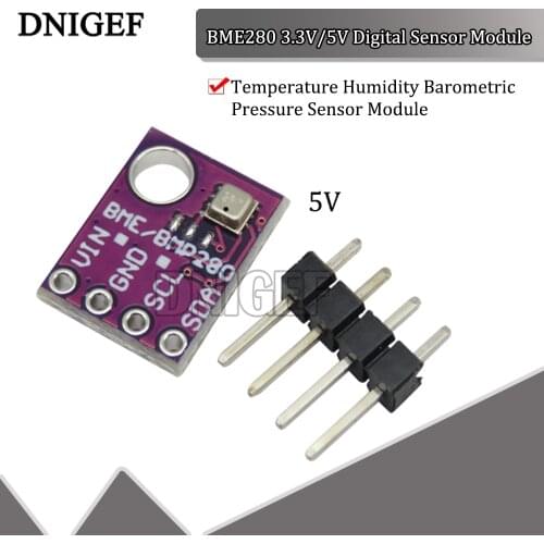 1 PCS NEW BME280 Temperature Sensor Module 5V BME280-5V Digital Module Temperature Barometric Pressure Sensor Module For Arduino