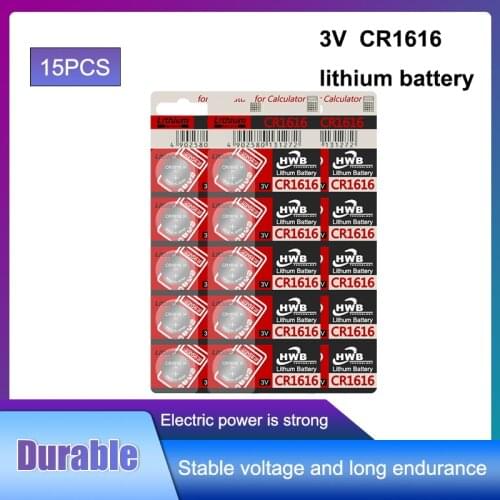 15pc cr1616 DL1616 BR1616 ECR1616 5021LC L11 L28 KCR1616 3v For Eaxell button cell coin batteries for watch Suitable Watch