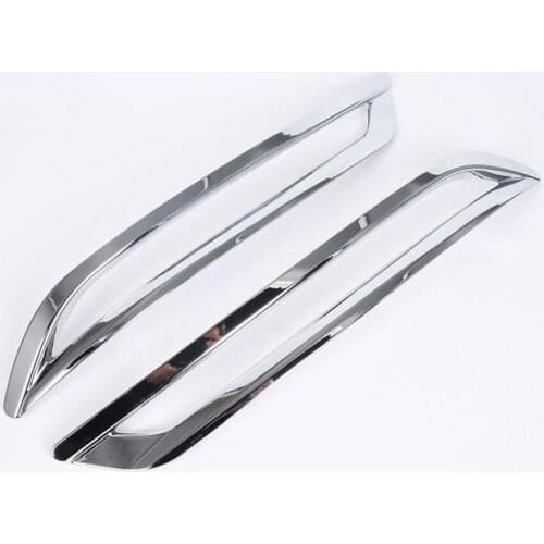 2Pcs Chrome ABS Car Rear Bumper Fog Light Lamp Frame Cover Trim Styling For Volvo XC60 2018 Auto Exterior Accessories