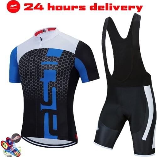 2021 Cycling Jersey Set Men Mtb Cycling Clothing Suits Quick Dry Bicycle Breathable Cycling Sportswear Short Sleeve Bike Uniform