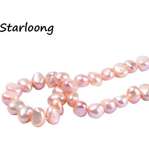 1pack/lot 8-9mm A quality white round irregular Natural freshwater Pearl Loose Beads DIY for Jewelry bracelet necklace