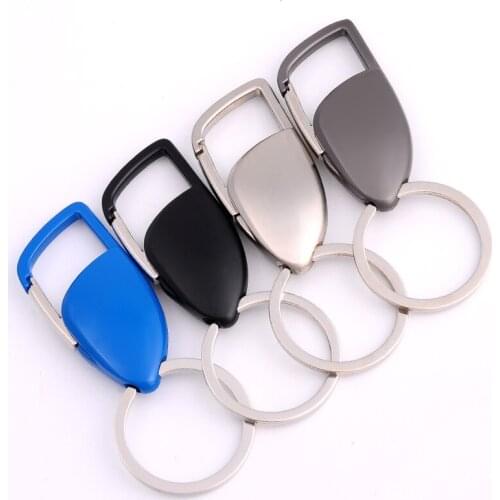 Boutique male waist ms morning hanging key car key ring metal stainless steel key chain gifts A047 5PCS MIX