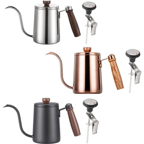 600ml Pour Over Coffee Dripper Kettle Gooseneck Stainless Steel Tea Pot