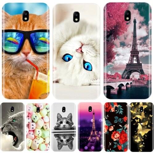 Phone Case For Samsung Galaxy J3 J4 J5 J6 J7 2016 2017 Soft Silicone Cute Cat Painted Back Cover For Samsung J2 J5 J7 Prime Case
