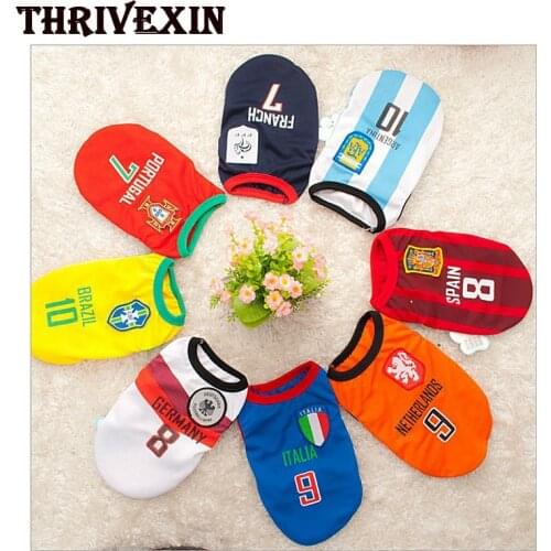 Dog Football Match Print Vest Puppy Clothes Pet Spring and Summer Costume Sports Uniform T-shirt Basketball Clothing Pet Product