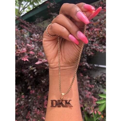 Personalized Word Custom Multiple Name Necklaces For Women Men Nameplate Jewelry Stainless Steel Big Statement Letter Necklace