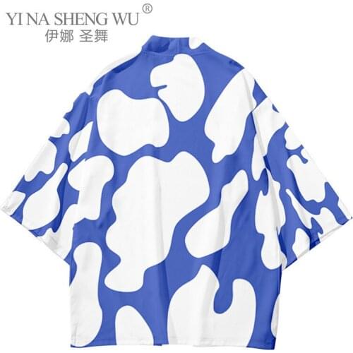 Kimono Man Japanese Clothes Yukata Male Samurai Costumes Haori Obi Beach Mens Kimono Loose Cardigan Japanese Streetwear Jackets