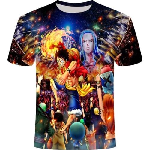 2021 Summer 3D Movie Anime Cartoon Character Fashion New Mens Boy T-shirt Cartoon Character Pattern 3D Printing Mens and Women