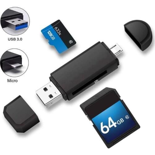Micro USB+USB 2 in 1 OGT Card Reader Universal USB3.0 Memory Card Adapter for PC Android Phone Tablet