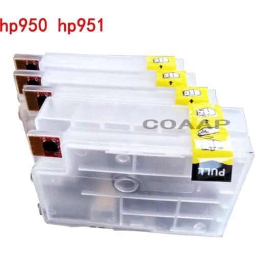 4PCS Refillable Compatible hp 950 951 Empty Cartridge for Officejet Pro 8600 Premium e-AIO Printer-N911 + Permanent chip