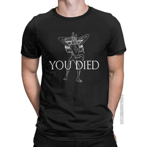 Dark Souls Novelty Mimic T-Shirts For Men O Neck Cotton T Shirts Dark Souls Classic Short Sleeve Tee Shirt Plus Size Clothing