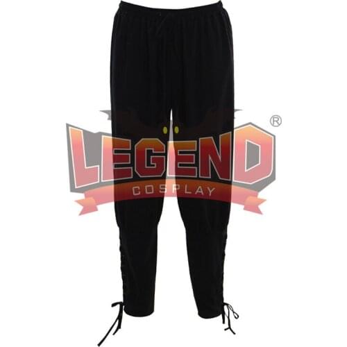 Mens Medieval Renaissance pants Trouser black pants
