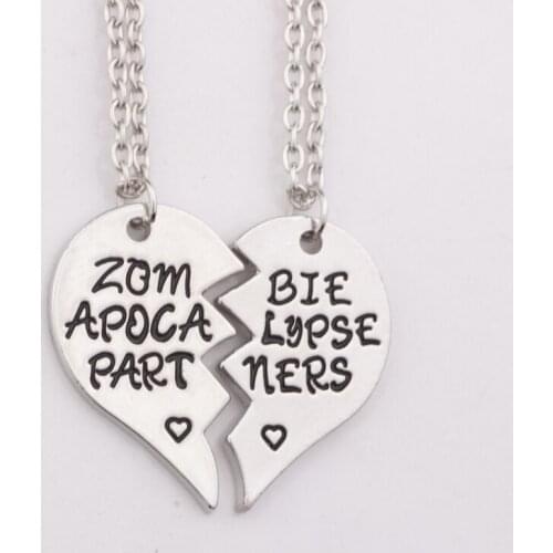 N240 Fashion jewelry simple temperament pop letter combination heart shaped stitch necklace for Women