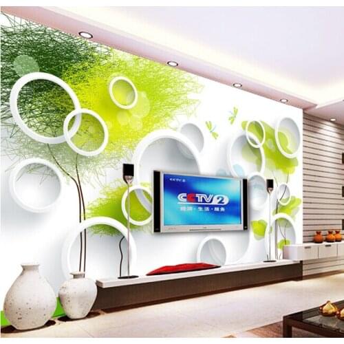 The custom papel de parede,abstract tree 3D circle papel de parede,living room sofa TV wall children bedroom wall paper
