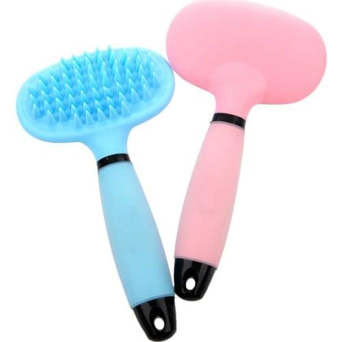 New Pet Dog Cat Brush Comb Silica Gel Material Gentle Bathing Wash Brush Comb For Long and Short Hair Pet Grooming Massage
