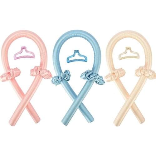 Heatless Curling Rod Headband Foam Curler Silk Curling Ribbon Hair Rollers DIY Hair Styling Tools with Hairpin Hair Ring