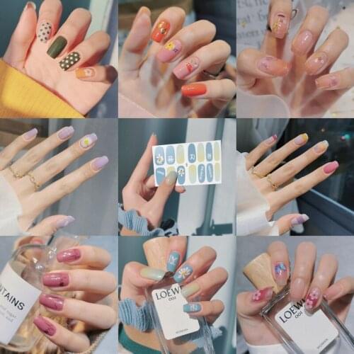 Pure color and creative nail decals ordinary stickers minimalist design self-adhesive design nail tape nail stickers