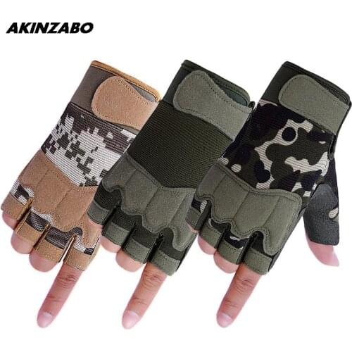 NEW Mens Tactical Gloves Military Army Shooting Fingerless Gloves Anti-Slip Special Forces Paintball Airsoft Bicycle Gloves