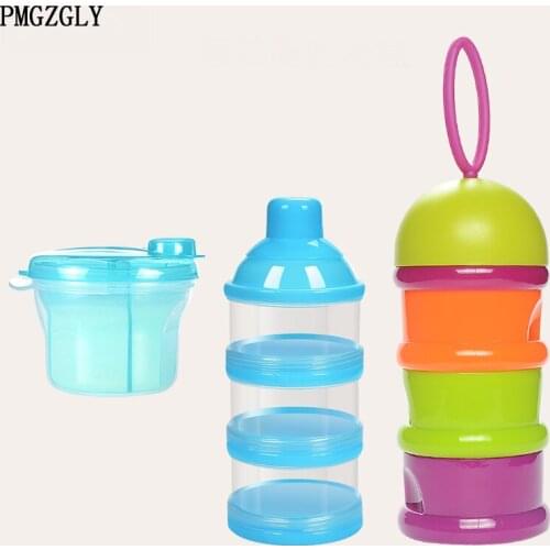 Baby Feeding Portable Newborn Milk Container Infant Kids Formula Milk Powder Three Grid Snacks Candy Supplies Boxes Dishes