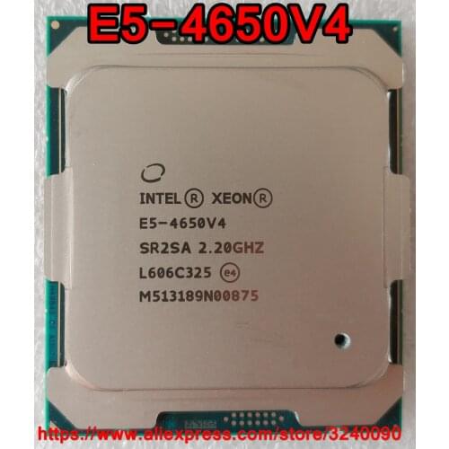 Intel Xeon CPU E5-4650V4 QS 2.20GHz 14-Cores 35M LGA2011-3 E5-4650 v4 processor E5 4650v4 free shipping E5 4650 v4