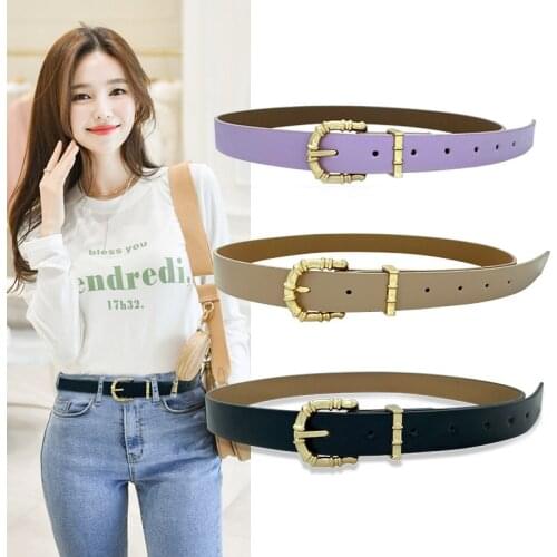 Vintage Black Wasit Belts For Women PU Leather Wide Belt Ladies Gold Buckle Jeans Belt Female Wasitband