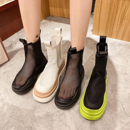 Luxury Brand Design Platform Boots Autumn Women Light Comfortable Chunky Boots Fashion Lady Shoes Footwear Summer Boots Pumps