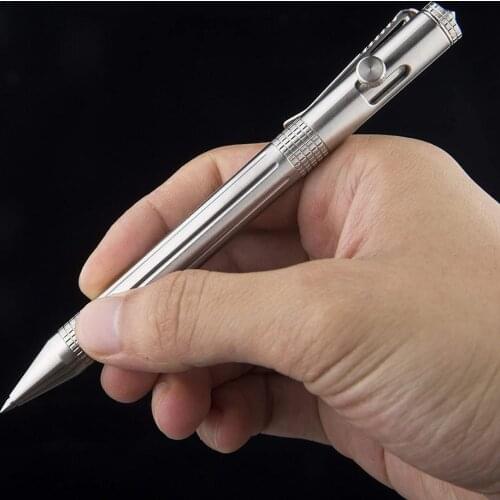 SMOOTHERPRO Bolt Action Pen Stainless Steel Tactical Pen with Tungsten Tip Decent Durable Stainless Steel Pen Clip