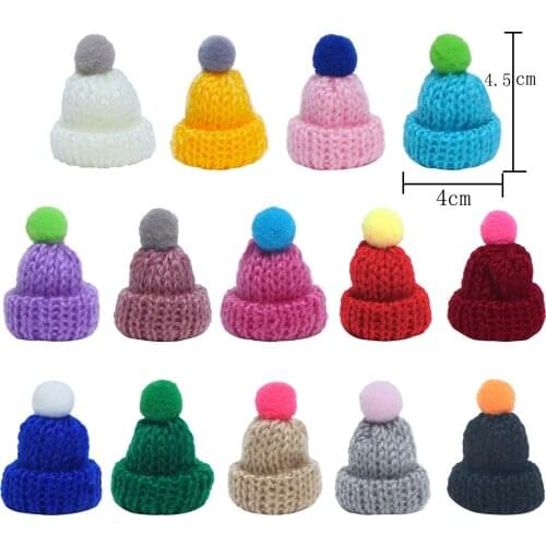 Random One Pcs Fashion knitted Hat Headwear Cute Cap Daily Dress Up Accessories for Barbie Doll Baby Girl DIY House Toy