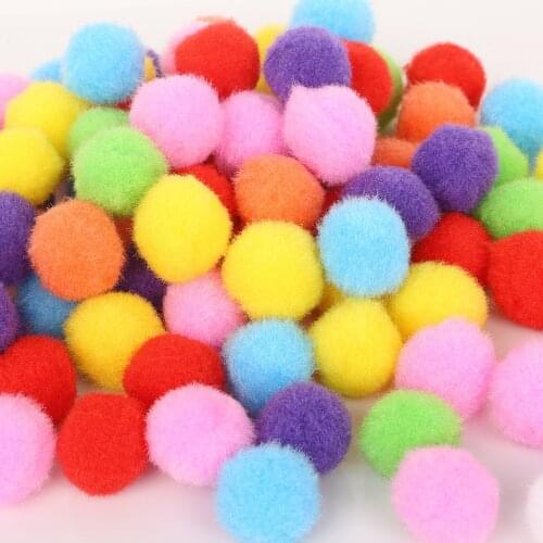 10 15 20 25 30mm Mixed Color Soft Pompom Balls Fluffy Plush Pom Pom For Wedding Home Decoration DIY Sewing on Cloth Accessories