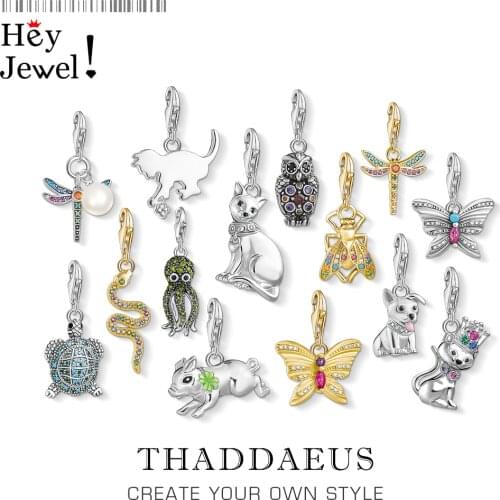 Fashion European 925 Sterling Sliver 2020 Brand New Cartoon Pendant Charm Fit Europe Charm Bracelet Necklace Club Bag For Women