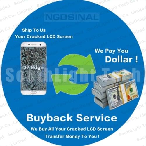 Super Buyback Service For Samsung Galaxy S7 edge G935 G935F LCD Display Screen Digitizer Assembly Frame AMOLED LCD Replacement
