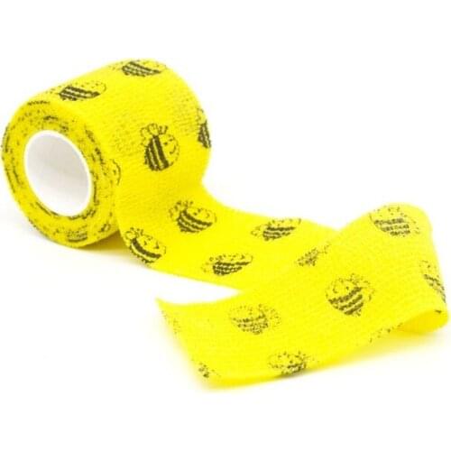 1 Roll Cute Pattern Self-adhesive Non-woven Elastic Bandage for Pet Dog Cat Bandage Leg Cover Protector Strap Medical Bandage